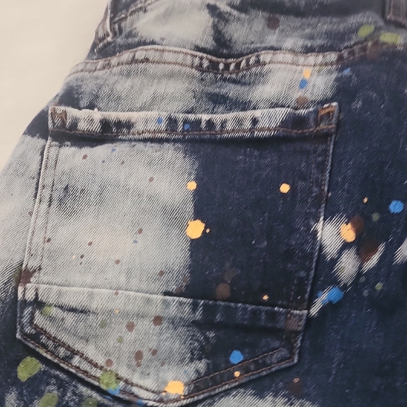 FWRD Denim Paint Splatter Jean Shorts Size 32 - Picture 10 of 10